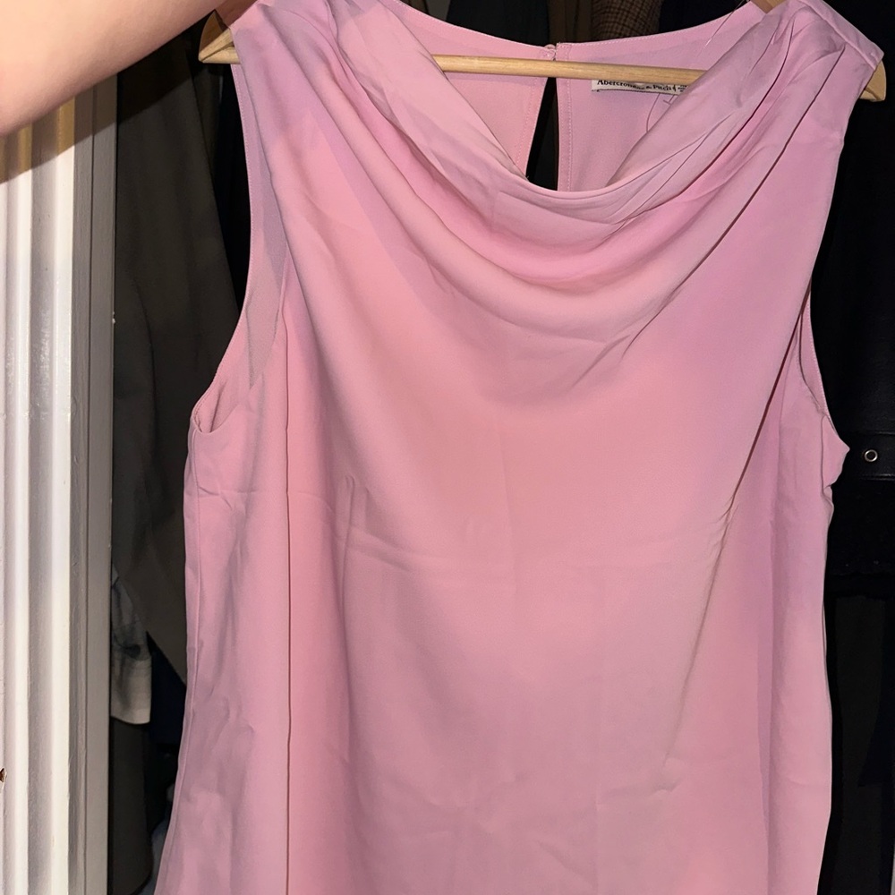 Abercrombie & Fitch Soft Pink Cowl Neck Top
